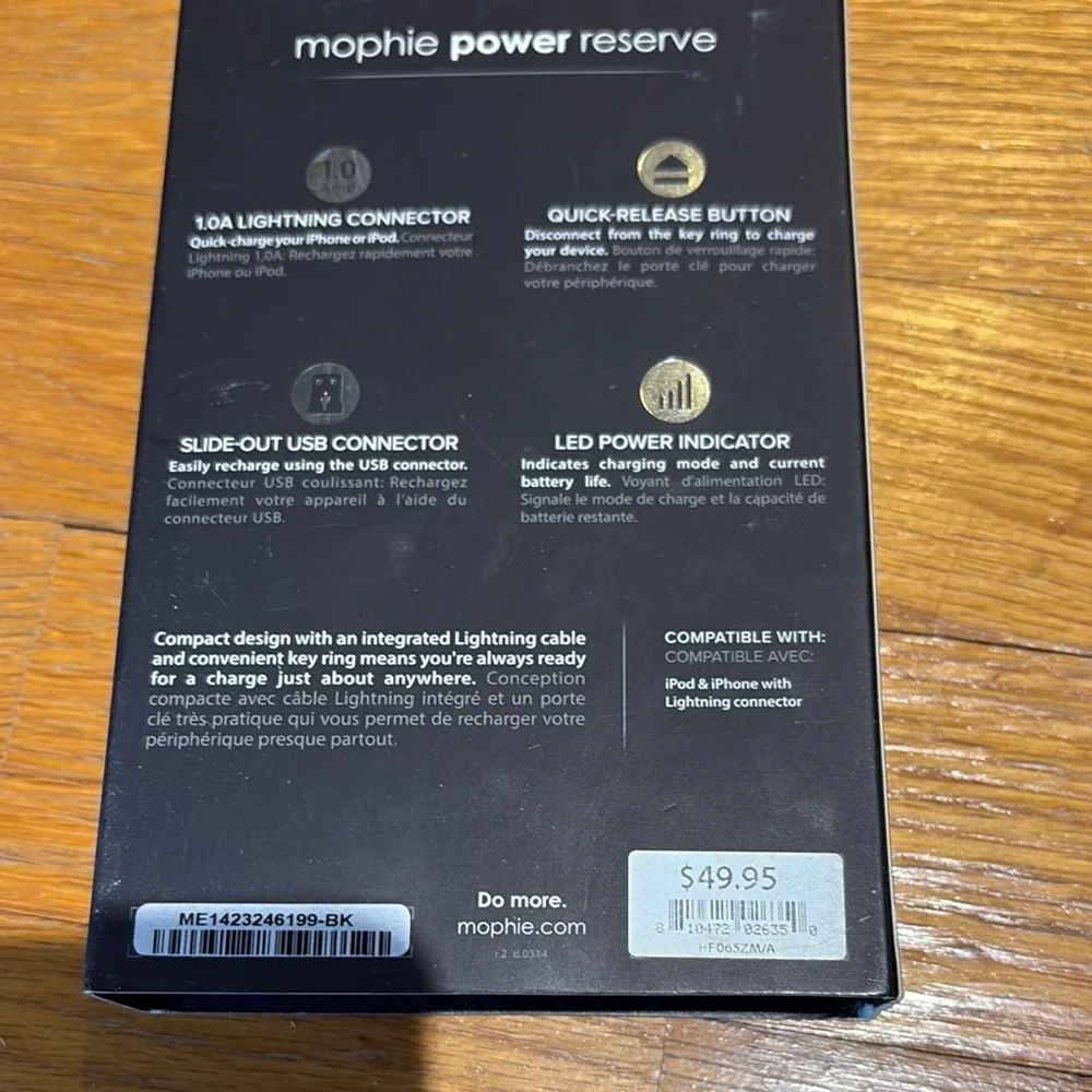 Mophie Power Reserve Black Battery Pack